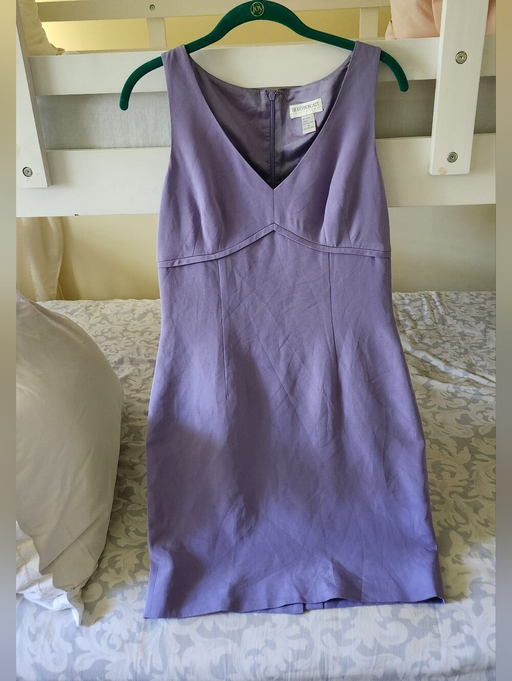 Y2K 90s Vintage Silk Babydoll Cut Sleeveless Purple Sheath Dress Clueless Wmn 8